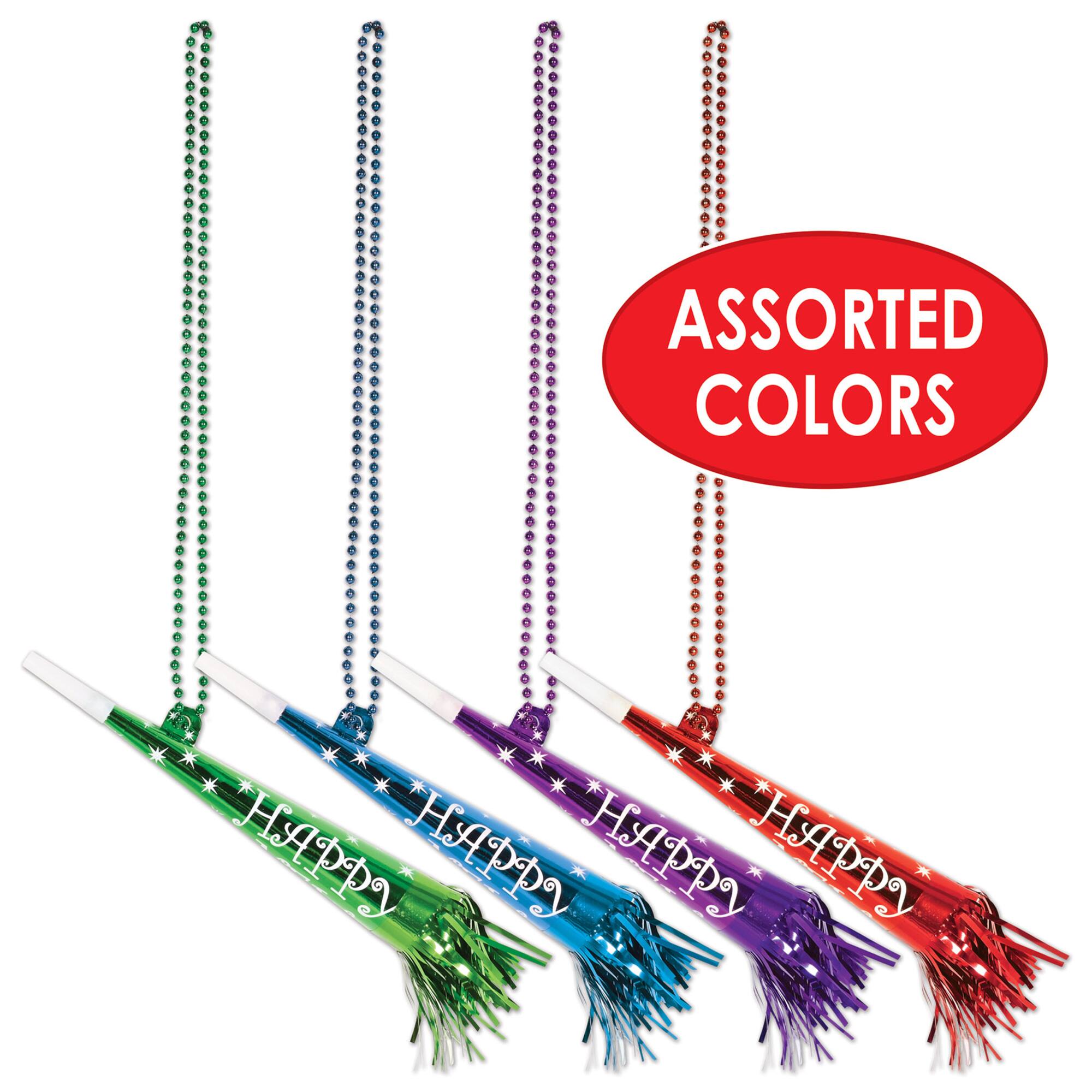 Beistle 36" Beads with Happy New Year Horns Packs, 3ct.